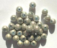 25 8mm Round Silver / Grey Miracle Beads